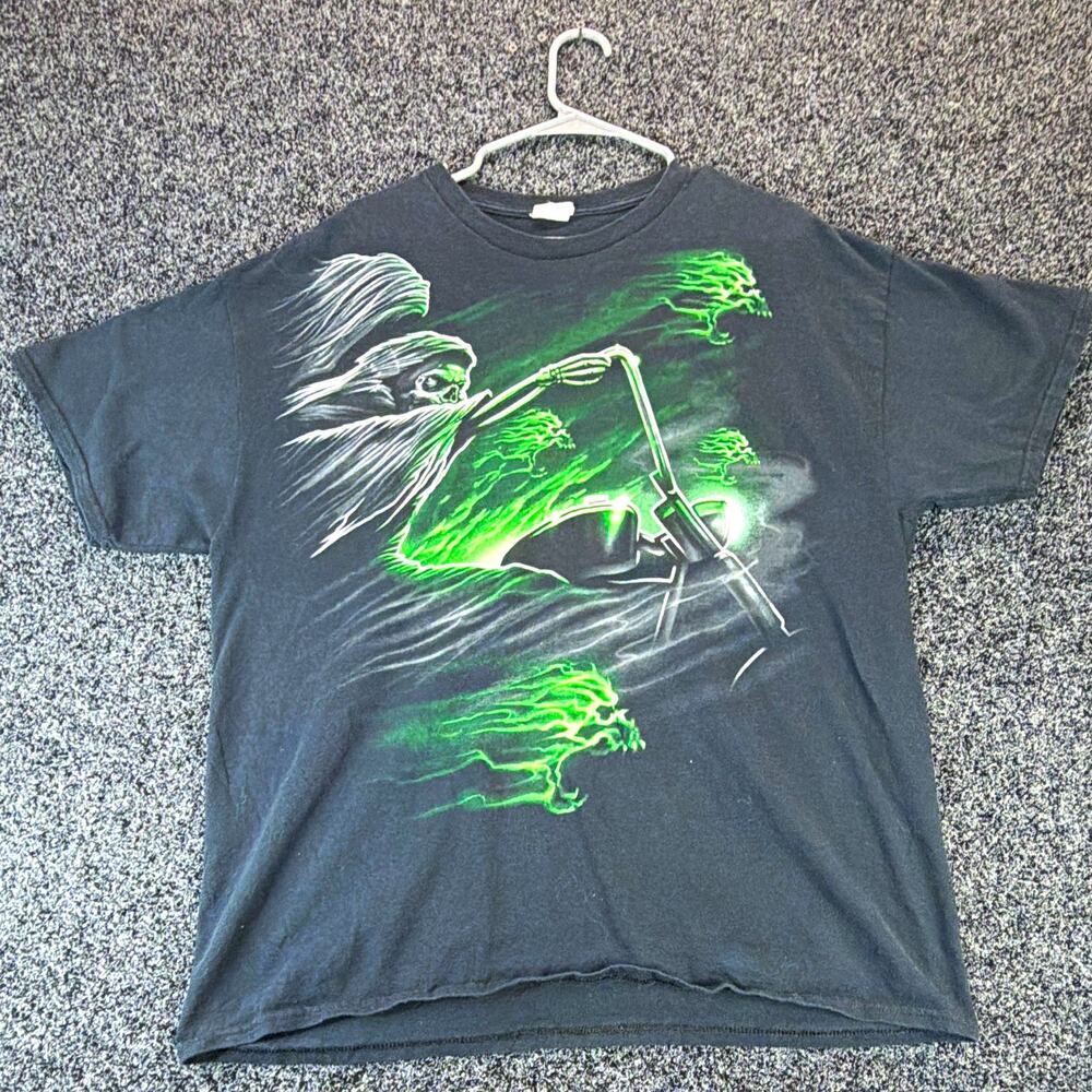 Gildan Heavy Cotton Men's Black Gothic Graphic Crew Neck Short Sleeve Tee XL